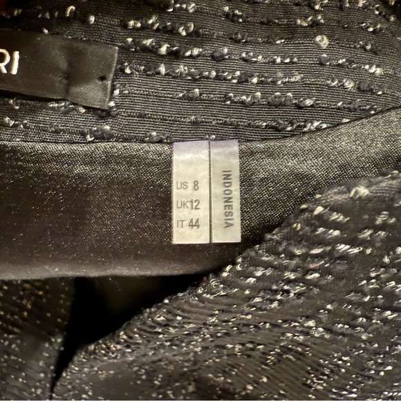 Tahari Long Jacket Black Tweed Duster Office Short Sleeve Career Women’s Size 8 - Picture 14 of 16